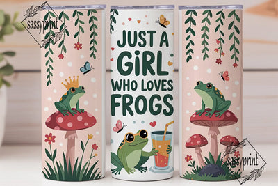 Whimsical Frog Tumbler Wrap Sublimation sassyprint 