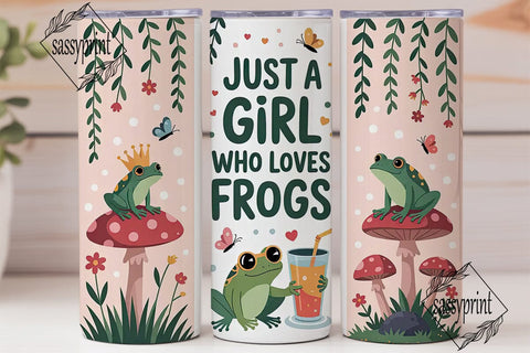 Whimsical Frog Tumbler Wrap Sublimation sassyprint 