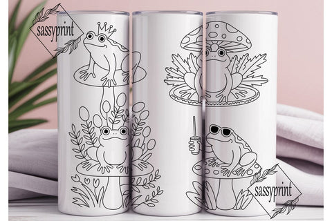 Whimsical Frog Tumbler Wrap Sublimation sassyprint 