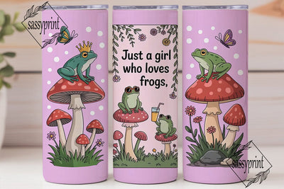 Whimsical Frog Tumbler Wrap Sublimation sassyprint 