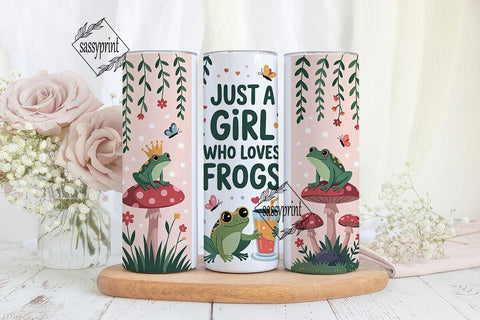Whimsical Frog Tumbler Wrap Sublimation sassyprint 