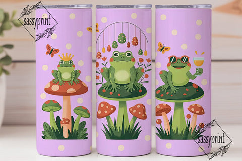 Whimsical Frog Tumbler Wrap Sublimation sassyprint 