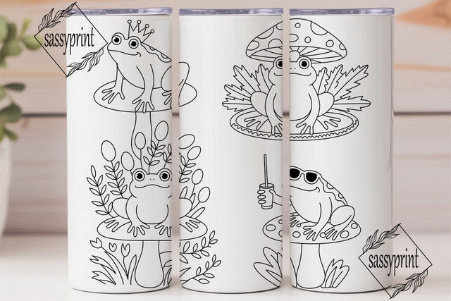 Whimsical Frog Tumbler Wrap Sublimation sassyprint 