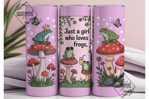 Whimsical Frog Tumbler Wrap Sublimation sassyprint 