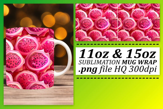 Whimsical Fruit Mug Art: Sublimated Delight Sublimation afrosvg 