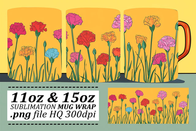 Whimsical Garden Blossom Mug Sublimation Sublimation afrosvg 