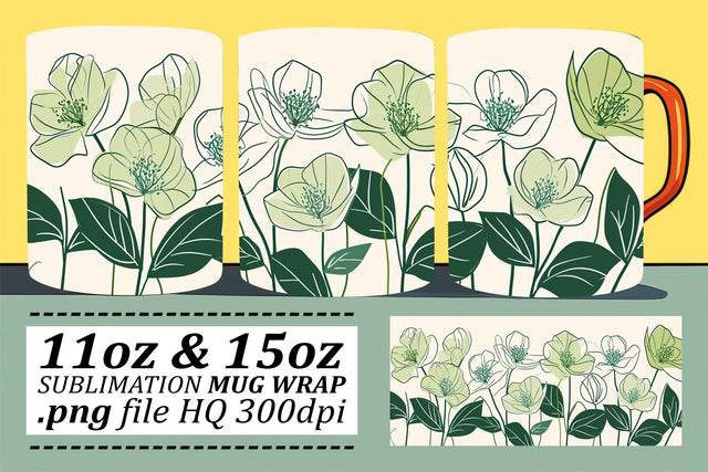 Whimsical Garden Blossom Mug Sublimation Sublimation afrosvg 