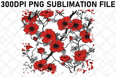Whimsical Garden Sublimation Pattern, Vibrant Floral PNG Design, Blooming Flowers, Nature's Charm Sublimation afrosvg 