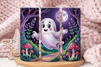 Whimsical Ghost 20oz Tumbler Wrap Sublimation DesignSVG 