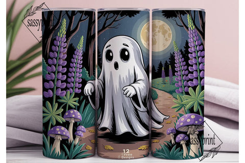 Whimsical Ghost Halloween 20oz Tumbler Sublimation sassyprint 