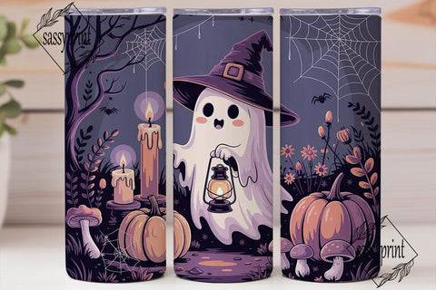 Whimsical Ghost Halloween 20oz Tumbler Sublimation sassyprint 