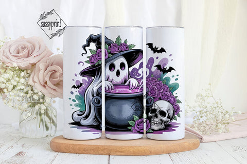 Whimsical Ghost Halloween 20oz Tumbler Sublimation sassyprint 