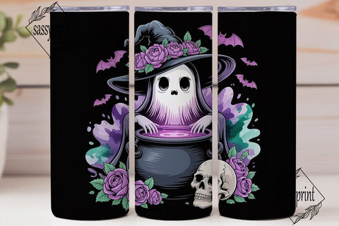 Whimsical Ghost Halloween 20oz Tumbler Sublimation sassyprint 