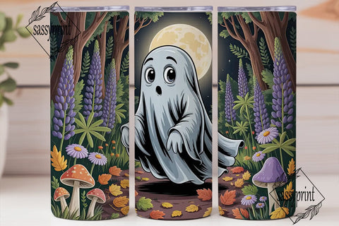 Whimsical Ghost Halloween 20oz Tumbler Sublimation sassyprint 