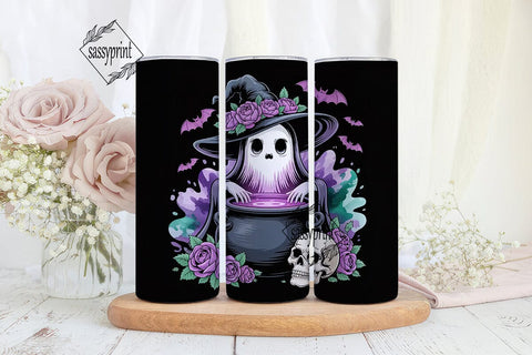 Whimsical Ghost Halloween 20oz Tumbler Sublimation sassyprint 