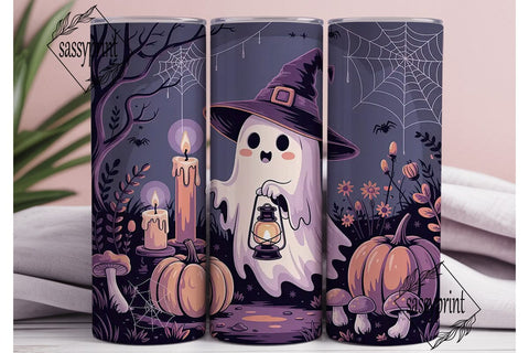 Whimsical Ghost Halloween 20oz Tumbler Sublimation sassyprint 