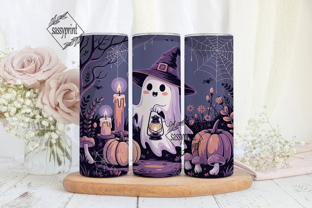 Whimsical Ghost Halloween 20oz Tumbler Sublimation sassyprint 