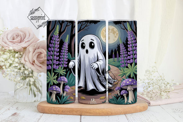 Whimsical Ghost Halloween 20oz Tumbler Sublimation sassyprint 