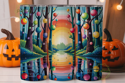 Whimsical Glowing Forest 20oz Tumbler Sublimation PixelChick 