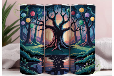 Whimsical Glowing Forest 20oz Tumbler Sublimation PixelChick 