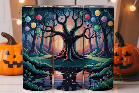 Whimsical Glowing Forest 20oz Tumbler Sublimation PixelChick 