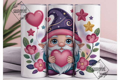 Whimsical Gnome 20oz Tumbler Wrap Sublimation sassyprint 