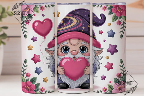 Whimsical Gnome 20oz Tumbler Wrap Sublimation sassyprint 
