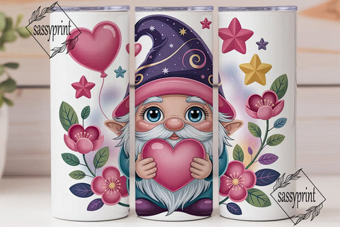 Whimsical Gnome 20oz Tumbler Wrap Sublimation sassyprint 