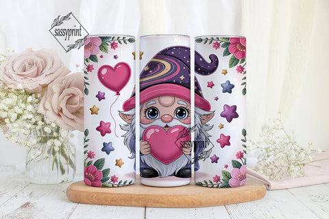 Whimsical Gnome 20oz Tumbler Wrap Sublimation sassyprint 