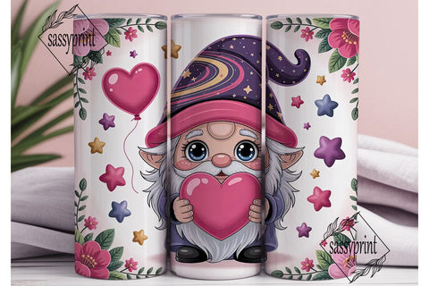 Whimsical Gnome 20oz Tumbler Wrap Sublimation sassyprint 