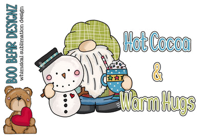 Whimsical Gnome Clipart Sublimation Boo Bear Designz 