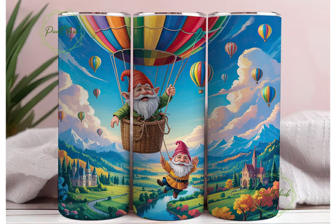 Whimsical Gnomes 20oz Tumbler Sublimation PixelChick 