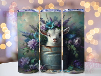 Whimsical Goat in Tub Tumbler, Cute Farm Goat Tumbler, Rustic Goat Wrap, Whimsical Goat Wrap, Country Farm Wrap, Sublimation Design, Trendy Gift Idea Sublimation SvggirlplusArt 
