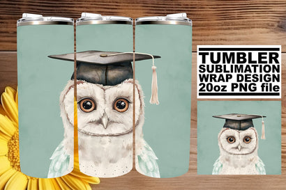 Whimsical Grad Cap Animal Tumbler - 20oz Sublimation Design Sublimation afrosvg 