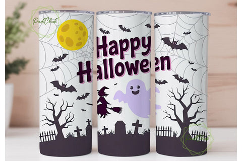 Whimsical Halloween 20oz Tumbler Wrap Sublimation PixelChick 