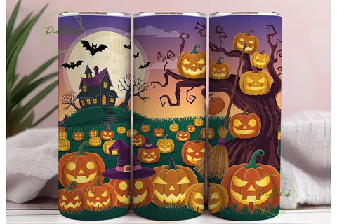 Whimsical Halloween 20oz Tumbler Wrap Sublimation PixelChick 
