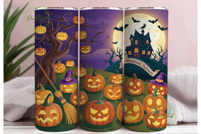 Whimsical Halloween 20oz Tumbler Wrap Sublimation PixelChick 