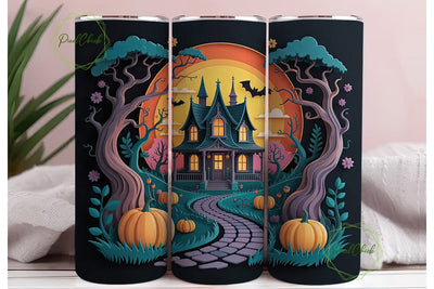 Whimsical Halloween 20oz Tumbler Wrap Sublimation PixelChick 