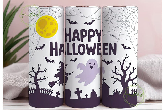 Whimsical Halloween 20oz Tumbler Wrap Sublimation PixelChick 