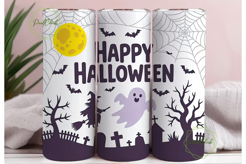 Whimsical Halloween 20oz Tumbler Wrap Sublimation PixelChick 