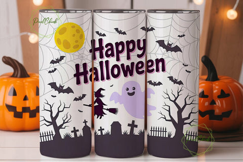 Whimsical Halloween 20oz Tumbler Wrap Sublimation PixelChick 