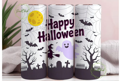 Whimsical Halloween 20oz Tumbler Wrap Sublimation PixelChick 