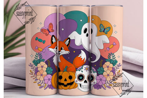 Whimsical Halloween 20oz Tumbler Wrap Sublimation sassyprint 