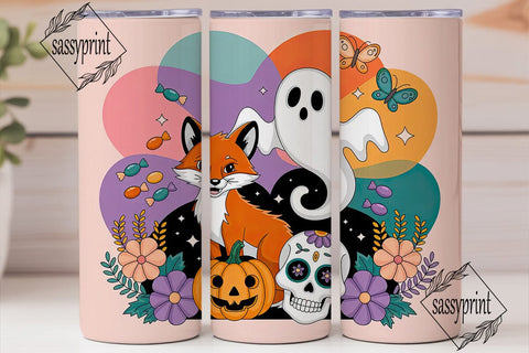 Whimsical Halloween 20oz Tumbler Wrap Sublimation sassyprint 