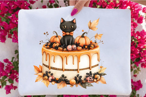 Whimsical Halloween Cake Clipart Bundle Sublimation SVGArt 