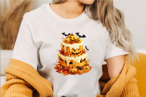 Whimsical Halloween Cake Clipart Bundle Sublimation SVGArt 