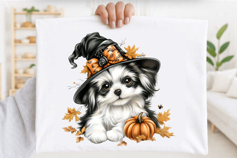 Whimsical Halloween Dog PNG Clipart Sublimation SVGArt 