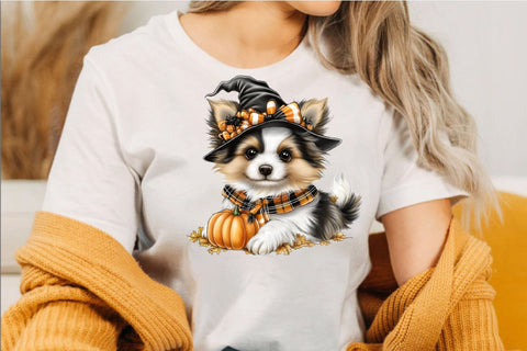 Whimsical Halloween Dog PNG Clipart Sublimation SVGArt 