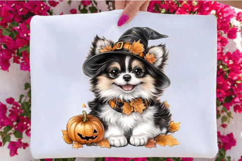 Whimsical Halloween Dog PNG Clipart Sublimation SVGArt 