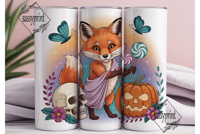 Whimsical Halloween Fox 20oz Tumbler Sublimation sassyprint 